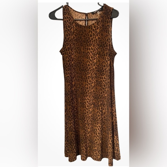 Anne Klein Brown Leopard Print Dress - Picture 1 of 4